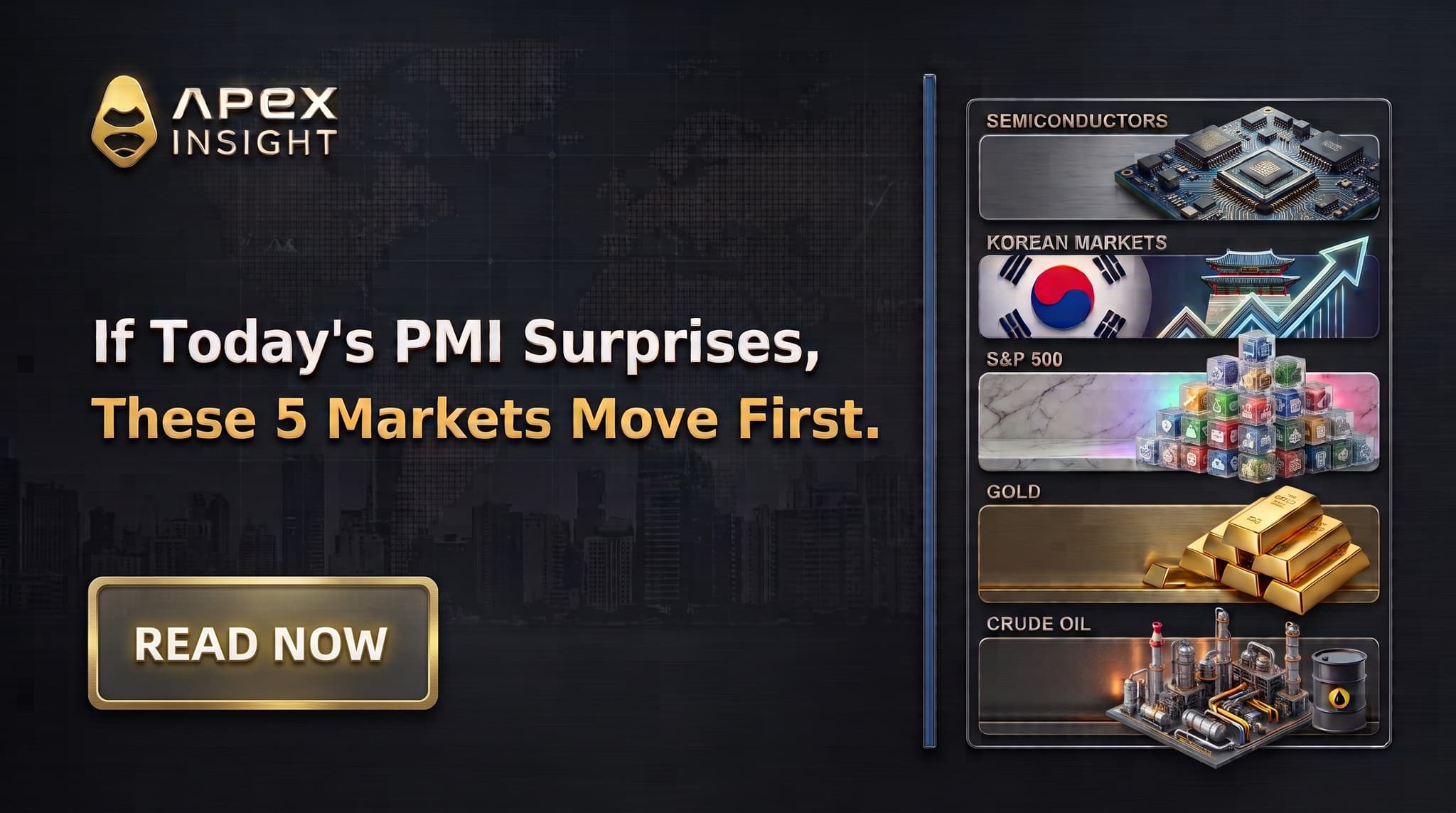 If Today's PMI Surprises, These 5 Stocks and Commodities Move First