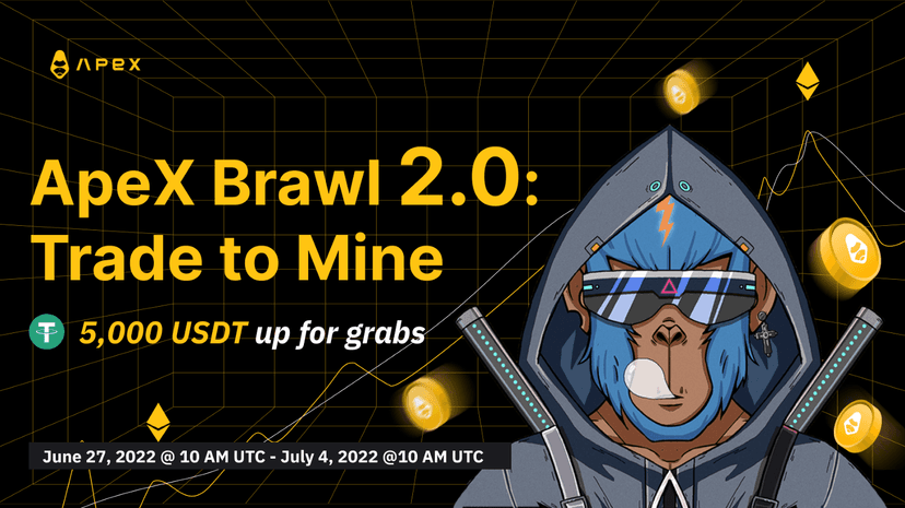 ApeX Brawl 2.0: Trade to Mine (5,000 $USDT Up For Grabs)