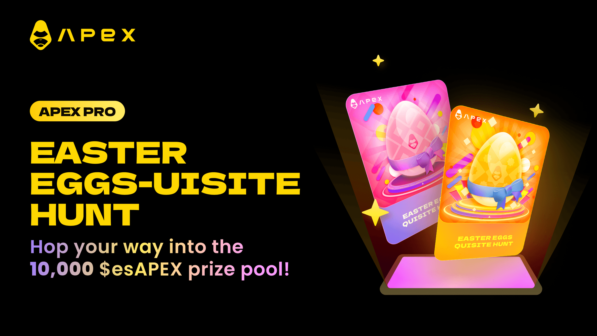 🪺 ApeX Pro Easter Eggs-uisite Hunt: Hop into the 10K $esAPEX Prize Pool!