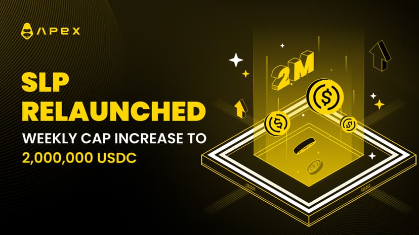 ApeX Pro's Smart Liquidity Pool Returns: With Weekly Cap Increase to 2M USDC!