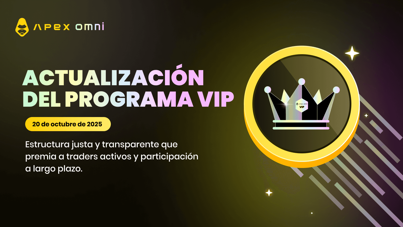 Actualización del Programa VIP: Nuevos niveles de tarifas a partir del 20 de octubre de 2025
