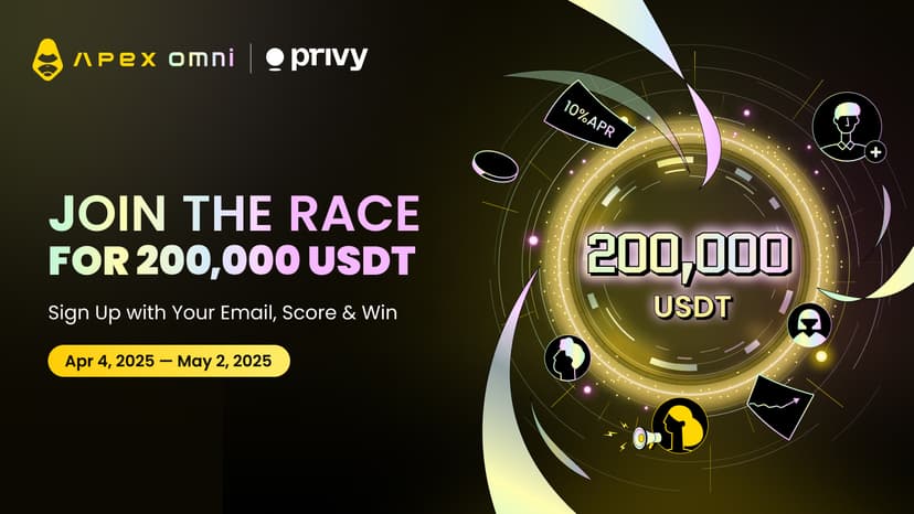 ApeX x Privy: Регистрируйтесь со своей почтой & Зарабатывайте из пула в 200,000 USDT!
