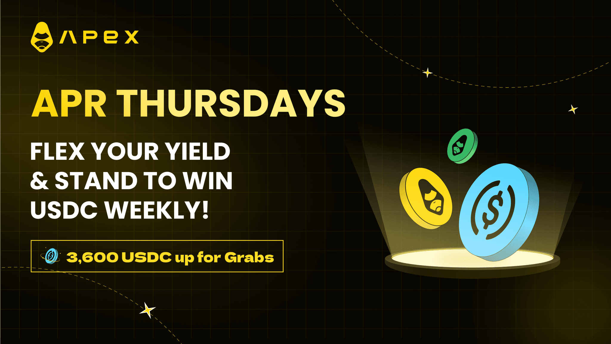Ace ApeX APR Thursdays: Share Your Staking APR for USDC Winnings!