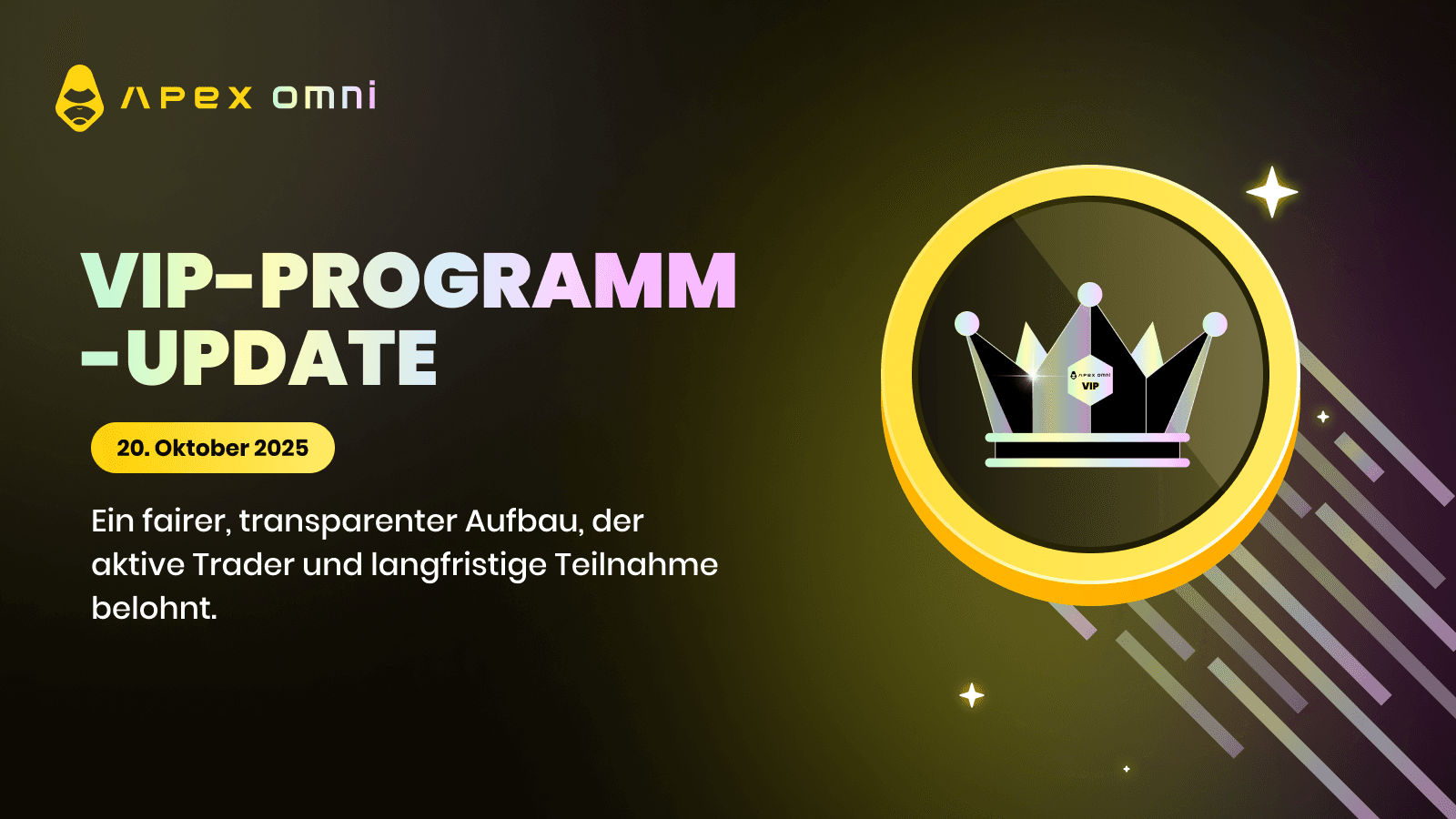 VIP-Programm-Update: Neue Nutzergebühren ab 20. Oktober 2025