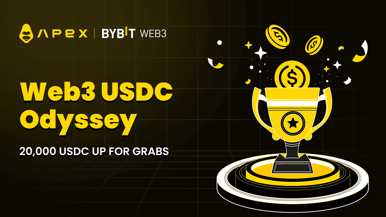 ApeX x Bybit Web3 USDC 오디세이 — 20,000 USDC 보상