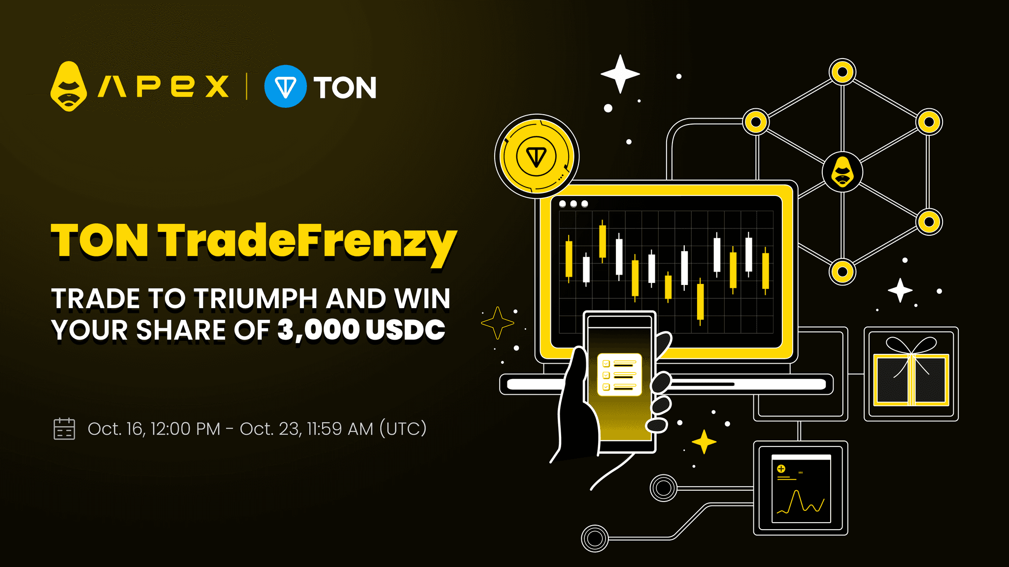 TON TradeFrenzy — TON코인 거래하고 3,000 USDC 보상 풀에 도전하세요!