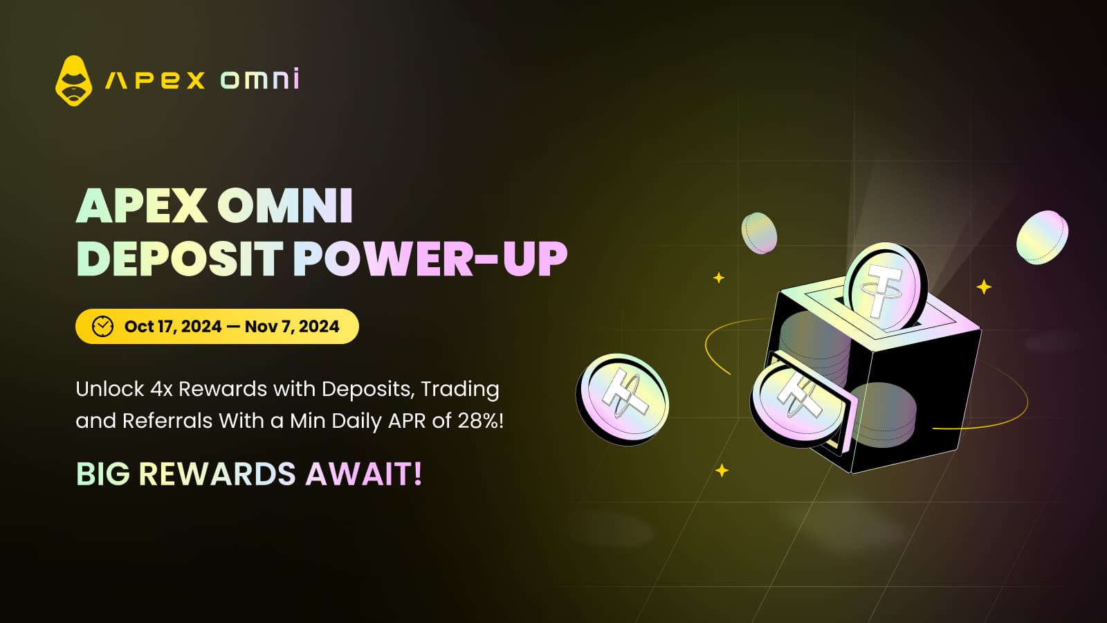 存款即賺:在 ApeX Omni 上賺取巨額收益