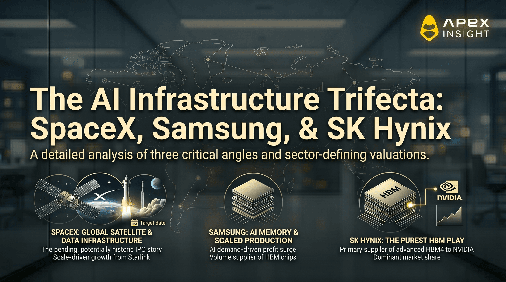 The AI Infrastructure Trifecta: SpaceX, Samsung, & SK Hynix