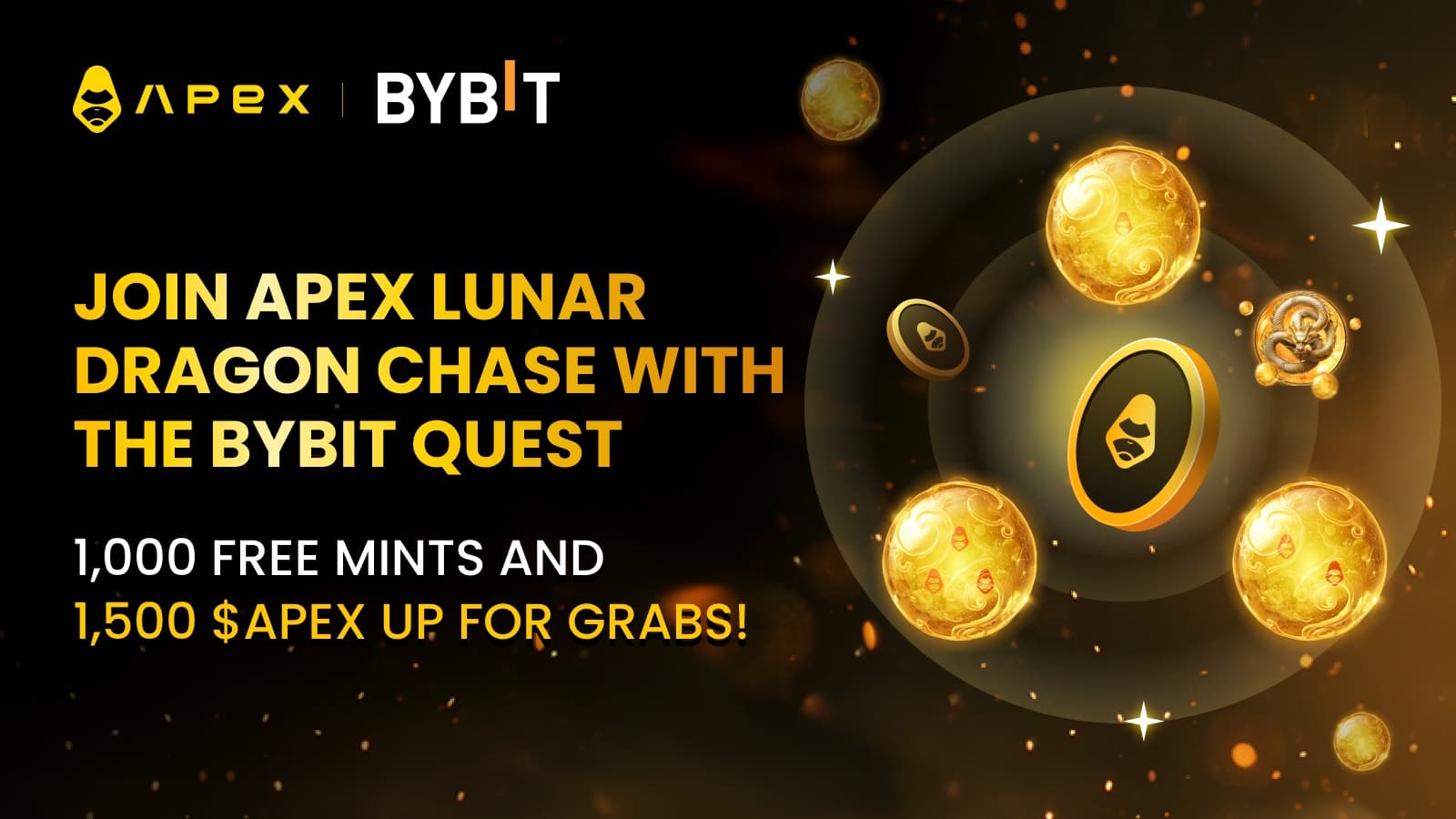 ApeX x Bybit: ドラゴンを解放! 無料ミント1,000体 & 1,500APEX