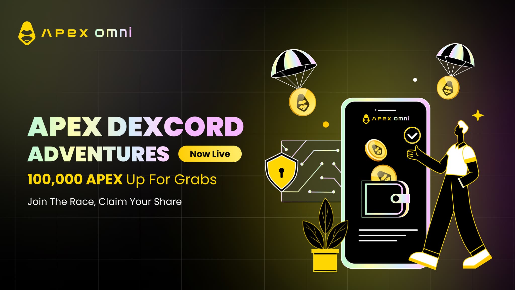 ApeX DEXcord Adventures: 100,000+ $APEXが当たるチャンス!