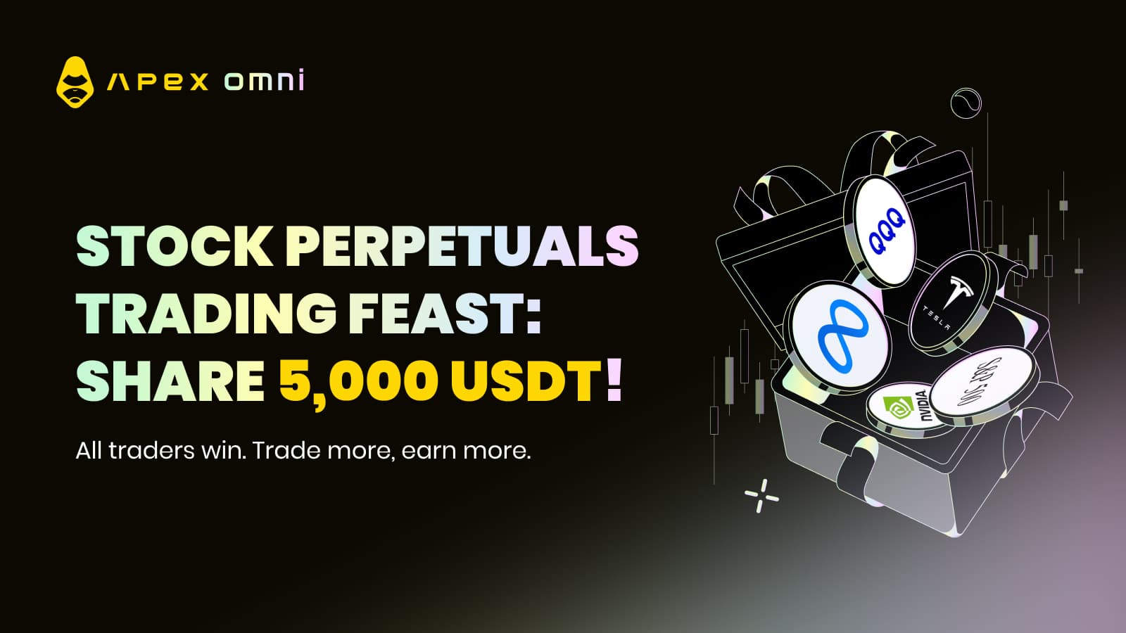 ApeX Omniで株式パーペチュアル取引を行い、5,000 USDTのサンシャインプール報酬をシェアしましょう。