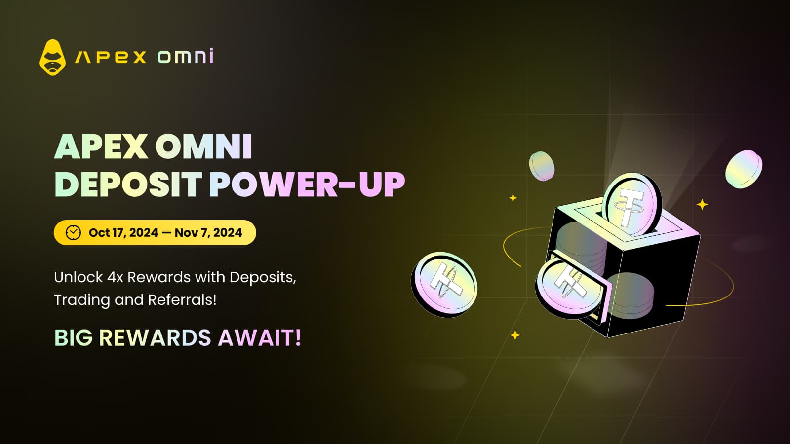 入金して稼ごう:ApeX Omniでパワーアップ!