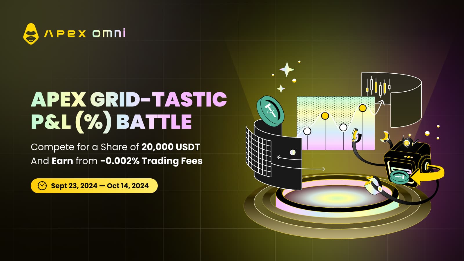 ApeX Grid-Tastic P&L (%) Battle — 20,000 USDT in Trading Bonuses Up for Grabs