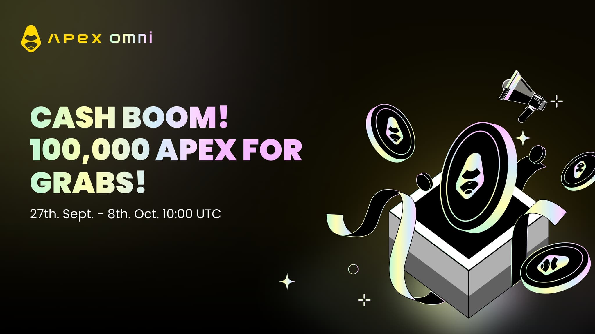 キャッシュブーム開催!総額100,000 APEXを獲得できるチャンス