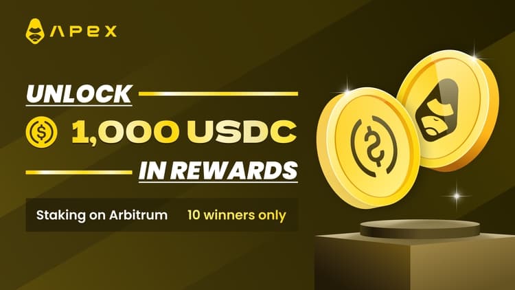 Stake $APEX on Arbitrum for the 1,000 USDC Prize Pool!