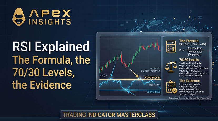RSI Explained: The Formula, the 70/30 Levels, the Evidence