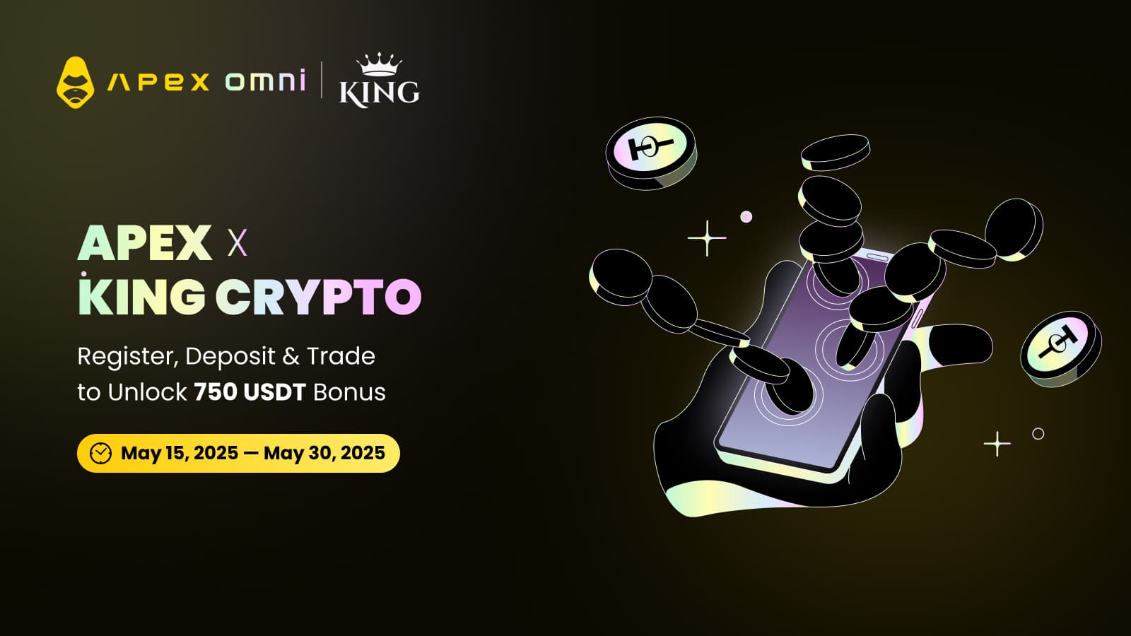 ApeX x KingCrypto Welcome Campaign — Claim Up to 25 USDT